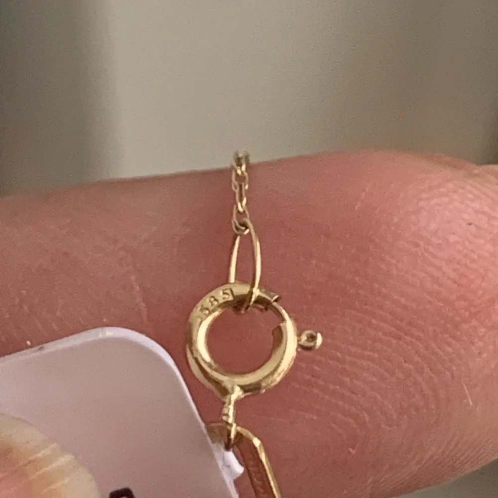 14kt Gold Square Diamond Pendant Necklace - Picture 5 of 7